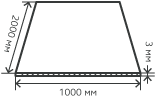 Лист нержавеющий  3х1000х2000 мм.  AISI 304 (08Х18Н10) холоднокатаный,  зеркальный