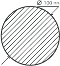 Круг нержавеющий AISI 304  100х4000 мм.  (08Х18Н10) калиброванный