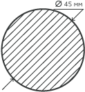 Круг нержавеющий (пруток) 45х3000 мм.  AISI 321 (12Х18Н10Т) калиброванный