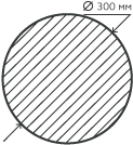 Круг нержавеющий (пруток) 300 мм.  12Х18Н10Т горячекатаный, матовый