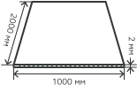 Лист нержавеющий  2х1000х2000 мм.  AISI 201 (12Х15Г9НД) холоднокатаный,  зеркальный