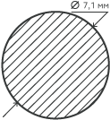 Круг нержавеющий (пруток) 7,1 мм.  AISI 431 (14Х17Н2) калиброванный, h9